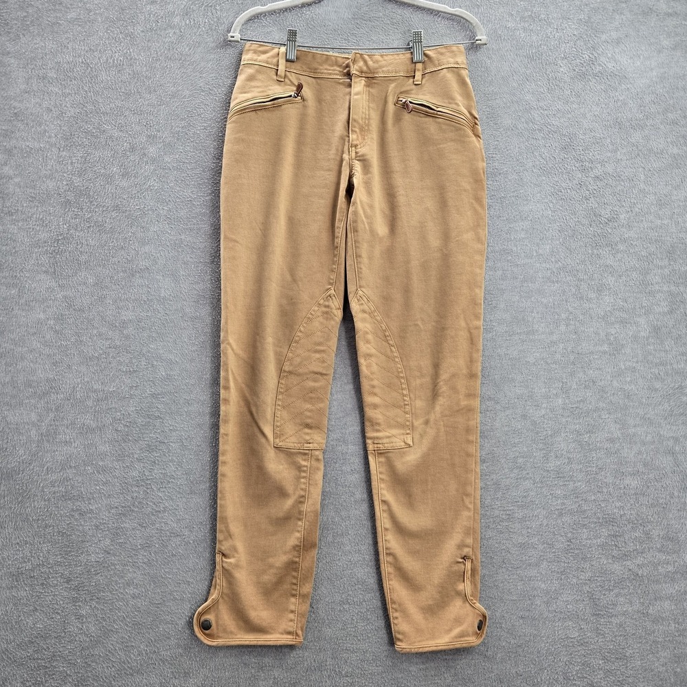Ralph Lauren Women's Sport Equestrian Riding Pants 28 Beige Zip Pockets READ